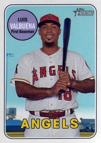 #597 Luis Valbuena - Los Angeles Angels - 2018 Topps Heritage Baseball