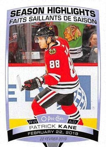 #597 Patrick Kane - Chicago Blackhawks - 2019-20 O-Pee-Chee Hockey
