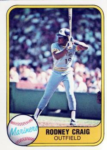 #597 Rodney Craig - Seattle Mariners - 1981 Fleer Baseball