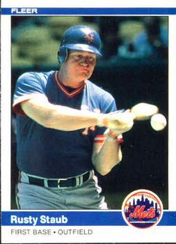 #597 Rusty Staub - New York Mets - 1984 Fleer Baseball