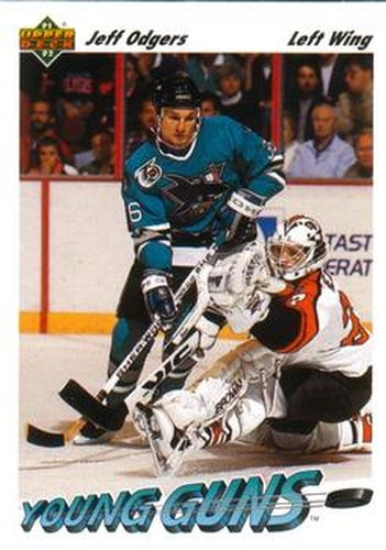 #597 Jeff Odgers - San Jose Sharks - 1991-92 Upper Deck Hockey