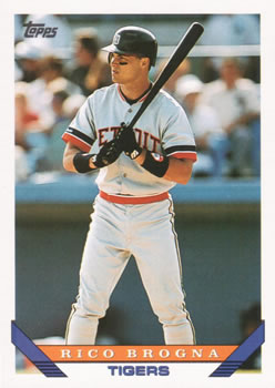 #598 Rico Brogna - Detroit Tigers - 1993 Topps Baseball