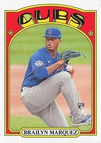 #598 Brailyn Marquez - Chicago Cubs - 2021 Topps Heritage Baseball