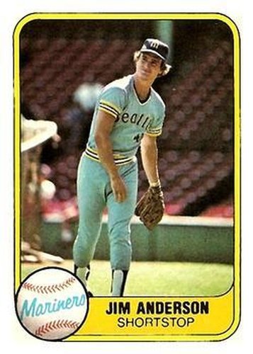 #598 Jim Anderson - Seattle Mariners - 1981 Fleer Baseball