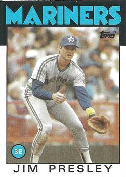 #598 Jim Presley - Seattle Mariners - 1986 Topps Baseball