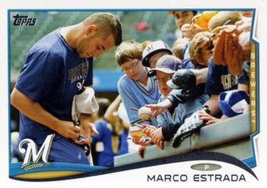 #598 Marco Estrada - Milwaukee Brewers - 2014 Topps Baseball