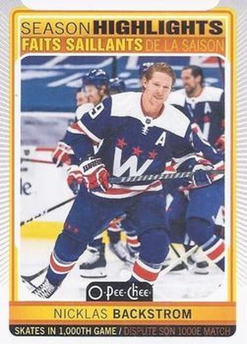 #598 Nicklas Backstrom - Washington Capitals - 2021-22 O-Pee-Chee Hockey