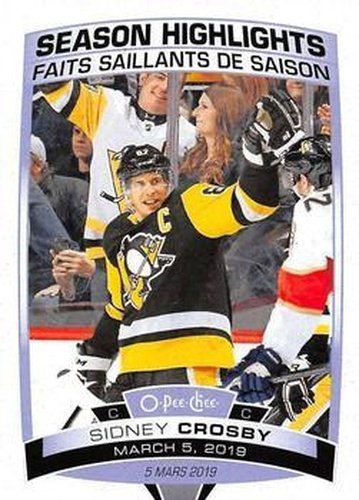 #598 Sidney Crosby - Pittsburgh Penguins - 2019-20 O-Pee-Chee Hockey