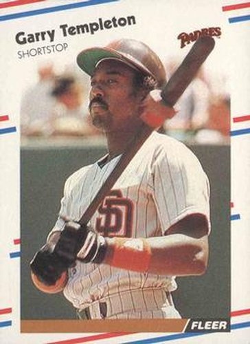 #598 Garry Templeton - San Diego Padres - 1988 Fleer Baseball