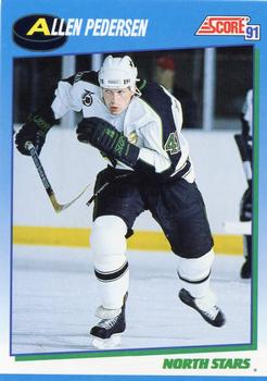#599 Allen Pedersen - Minnesota North Stars - 1991-92 Score Canadian Hockey