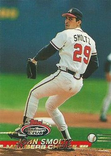 #599 John Smoltz - Atlanta Braves - 1993 Stadium Club Baseball