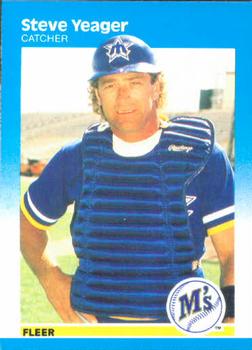 #599 Steve Yeager - Seattle Mariners - 1987 Fleer Baseball