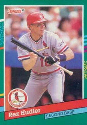 #599 Rex Hudler - St. Louis Cardinals - 1991 Donruss Baseball