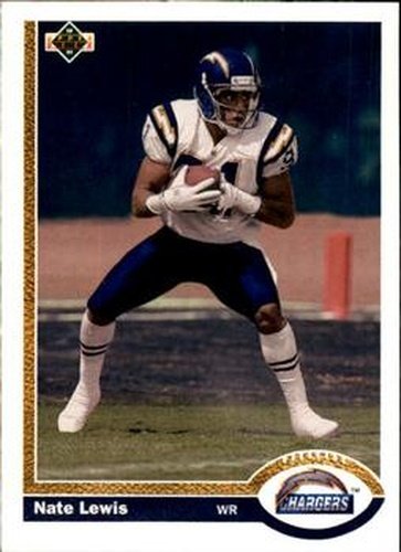 #599 Nate Lewis - San Diego Chargers - 1991 Upper Deck Football