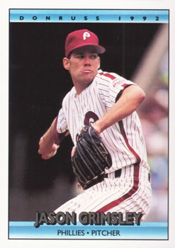 #599 Jason Grimsley - Philadelphia Phillies - 1992 Donruss Baseball