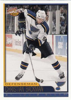 #599 Christian Backman - St. Louis Blues - 2003-04 Pacific Complete Hockey