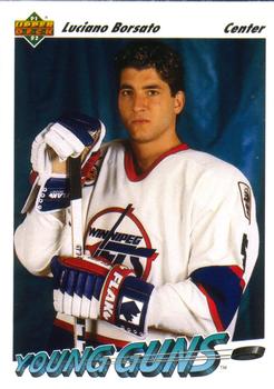 #599 Luciano Borsato - Winnipeg Jets - 1991-92 Upper Deck Hockey