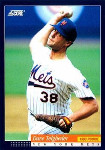 #599 Dave Telgheder - New York Mets -1994 Score Baseball