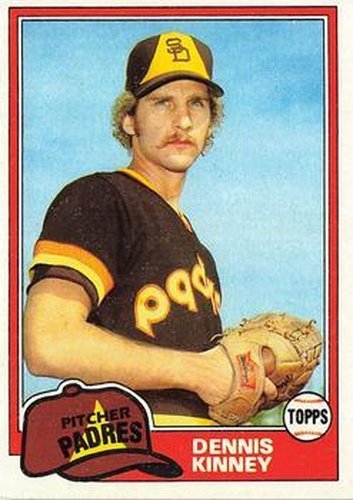 #599 Dennis Kinney - San Diego Padres - 1981 Topps Baseball