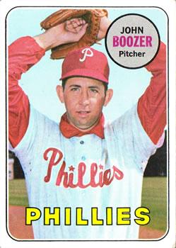 #599 John Boozer - Philadelphia Phillies - 1969 Topps Baseball