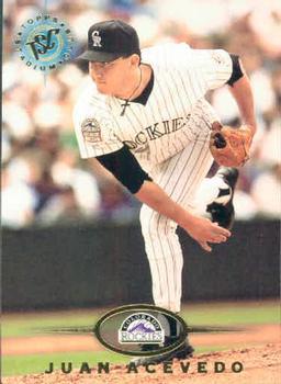 #599 Juan Acevedo - Colorado Rockies - 1995 Stadium Club Baseball