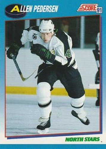 #599 Allen Pedersen - Minnesota North Stars - 1991-92 Score Canadian Bilingual Hockey