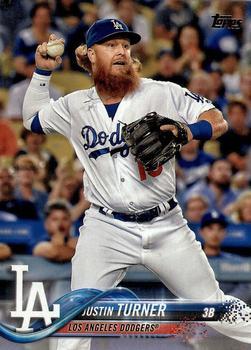 #599 Justin Turner - Los Angeles Dodgers - 2018 Topps Baseball