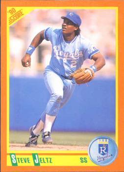 #59T Steve Jeltz - Kansas City Royals - 1990 Score Rookie & Traded Baseball