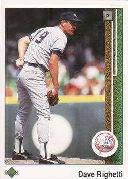 #59 Dave Righetti - New York Yankees - 1989 Upper Deck Baseball