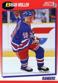 #59 Brian Mullen - New York Rangers - 1991-92 Score Canadian Bilingual Hockey