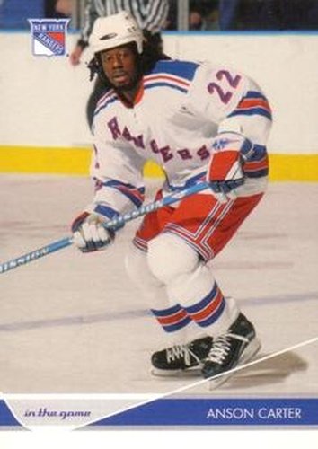 #59 Anson Carter - New York Rangers - 2003-04 In The Game Toronto Star Hockey