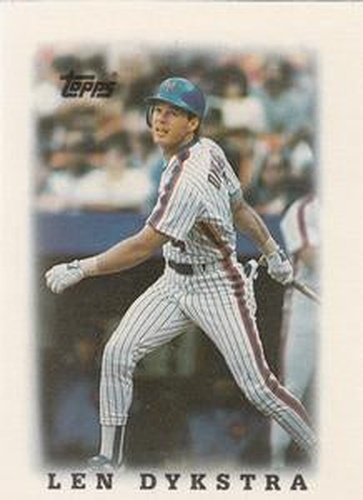 #59 Lenny Dykstra - New York Mets - 1988 Topps Major League Leaders Minis Baseball