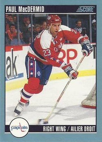 #59 Paul MacDermid - Washington Capitals - 1992-93 Score Canadian Hockey