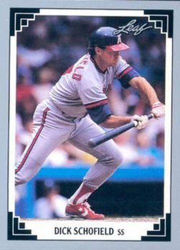 #59 Dick Schofield - California Angels - 1991 Leaf Baseball