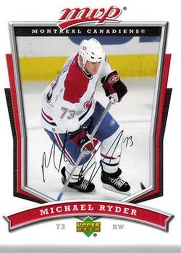 #59 Michael Ryder - Montreal Canadiens - 2007-08 Upper Deck MVP Hockey