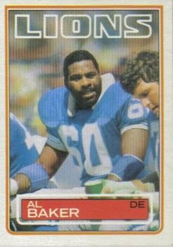 #59 Al Baker - Detroit Lions - 1983 Topps Football