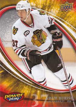 #59 Adam Burish - Chicago Blackhawks - 2008-09 Upper Deck Power Play Box Set Hockey