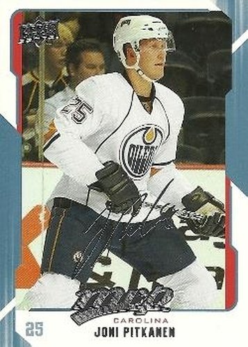 #59 Joni Pitkanen - Carolina Hurricanes - 2008-09 Upper Deck MVP Hockey