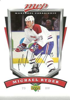 #159 Michael Ryder - Montreal Canadiens - 2006-07 Upper Deck MVP Hockey