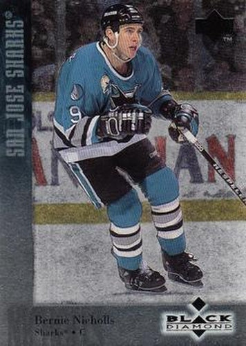 #59 Bernie Nicholls - San Jose Sharks - 1996-97 Upper Deck Black Diamond Hockey