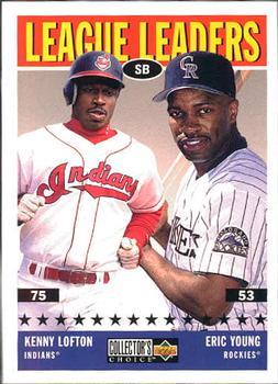 #59 Eric Young / Kenny Lofton - Colorado Rockies / Cleveland Indians - 1997 Collector's Choice Baseball