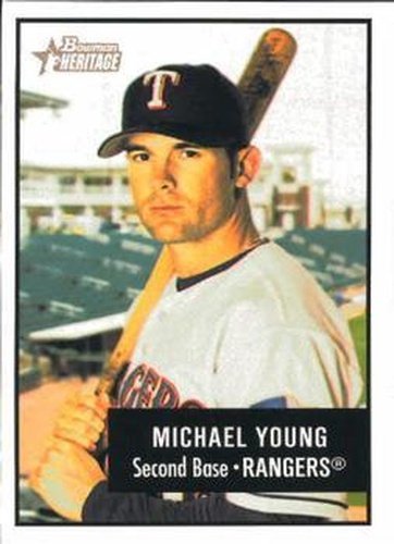 #59 Michael Young - Texas Rangers - 2003 Bowman Heritage Baseball