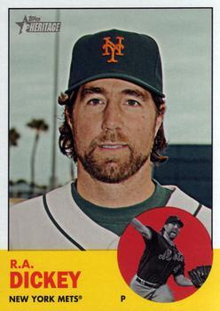 #59 R.A. Dickey - New York Mets - 2012 Topps Heritage Baseball