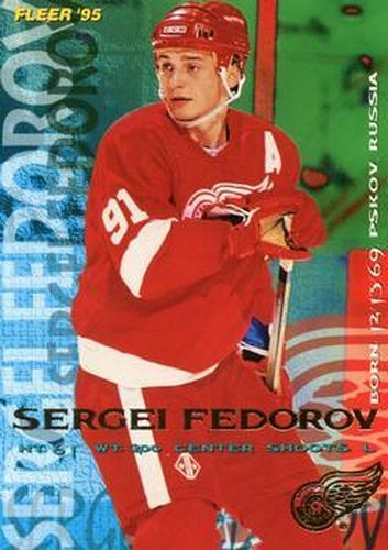 #59 Sergei Fedorov - Detroit Red Wings - 1994-95 Fleer Hockey