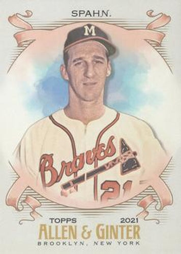 #59 Warren Spahn - Milwaukee Braves - 2021 Topps Allen & Ginter Baseball