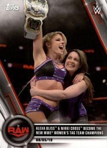 #59 Alexa Bliss & Nikki Cross Become the New WWE Women's Tag Team Champions - 2020 Topps WWE Women's Division Wrestling