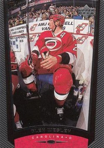 #59 Glen Wesley - Carolina Hurricanes - 1998-99 Upper Deck Hockey