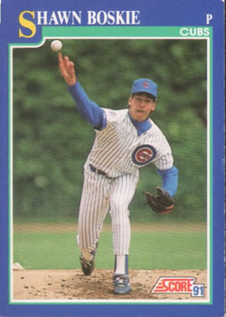 #59 Shawn Boskie - Chicago Cubs - 1991 Score Baseball