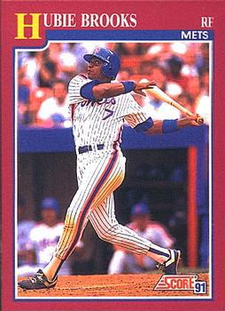 #5T Hubie Brooks - New York Mets - 1991 Score Rookie & Traded Baseball