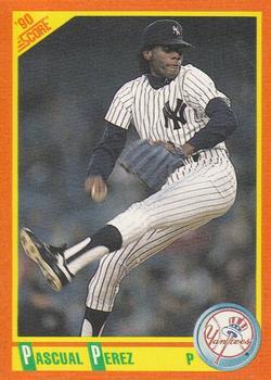#5T Pascual Perez - New York Yankees - 1990 Score Rookie & Traded Baseball